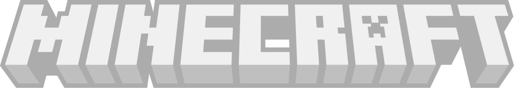 Minecraft Logo Gray